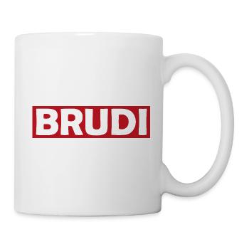 BRUDI Bold Red Logo Tee - Mug - white - Right