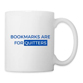 Les marque-pages, c’est pour les affiches ! Conception de livres - Mug blanc - blanc - Droite