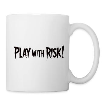 Play With Risk Bold Graphic Text - Mug - white - Right