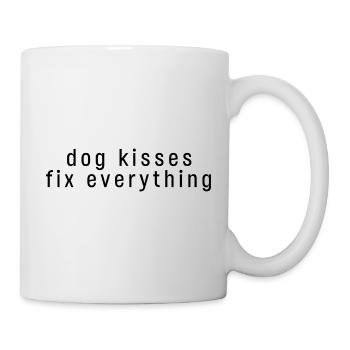 Dog Kisses Fix Everything - Cadeau pour chien chéri - Mug blanc - blanc - Droite
