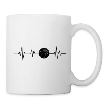 Herzschlag-Basketball - Tasse - Weiß - Rechts