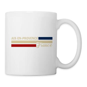 France - Aix-en-Provence - Frankreich - Flagge - Tasse - Weiß - Rechts
