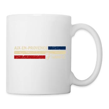 France - Aix-en-Provence - Frankreich - Flagge - Tasse - Weiß - Rechts