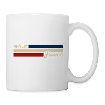 France - Annecy - Frankreich - Flagge - Streifen - Tasse - Weiß - Rechts