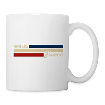 France - Angers - Frankreich - Flagge - Streifen - Tasse - Weiß - Rechts