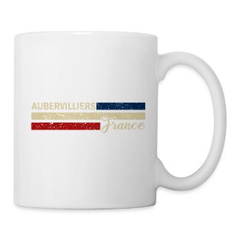 France - Aubervilliers - France - Drapeau - Mug blanc - blanc - Droite