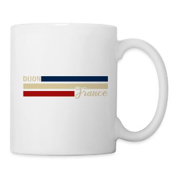 France - Dijon - Frankreich - Flagge - Streifen - Tasse - Weiß - Rechts