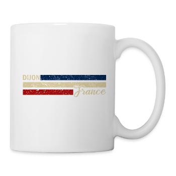 France - Dijon - Frankreich - Flagge - Streifen - Tasse - Weiß - Rechts