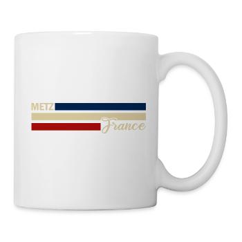 France - Metz - Frankreich - Flagge - Streifen - Tasse - Weiß - Rechts
