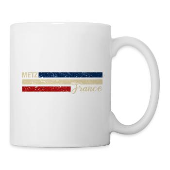 France - Metz - Frankreich - Flagge - Streifen - Tasse - Weiß - Rechts