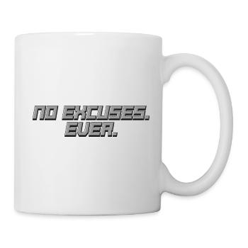 Aucune excuse - Jamais - Chemise statement - Mug blanc - blanc - Droite
