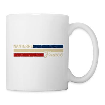 France - Nanterre - France - Flag - Stripes - Mug - white - Right