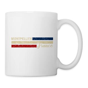 France - Montpellier - France - Drapeau - Mug blanc - blanc - Droite