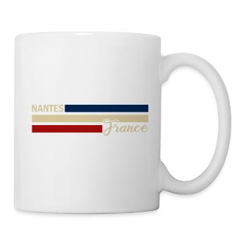 France - Nantes - Frankreich - Flagge - Streifen - Tasse - Weiß - Rechts