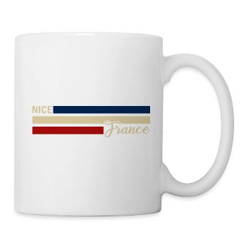 France - Nice - Nizza - Frankreich - Flagge - Tasse - Weiß - Rechts