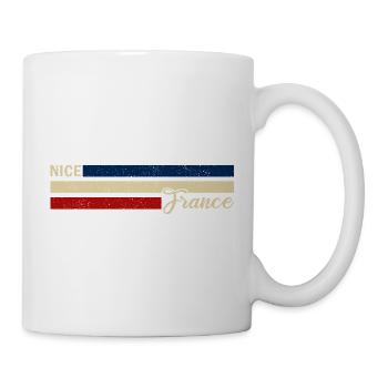 France - Nice - Nizza - Frankreich - Flagge - Stre - Tasse - Weiß - Rechts