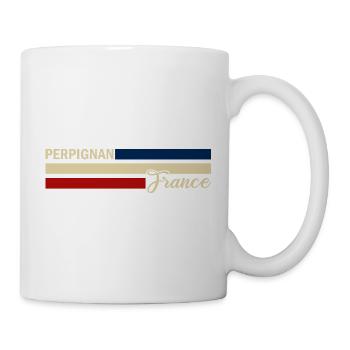 France - Perpignan - France - Flag Stripes - Mug - white - Right