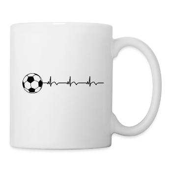 Soccer Soccer Soccer Soccer ECG Battement de cœur - Mug blanc - blanc - Droite