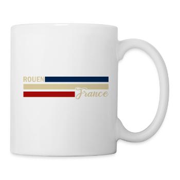 France - Rouen - France - Drapeau - Bandes - Mug blanc - blanc - Droite