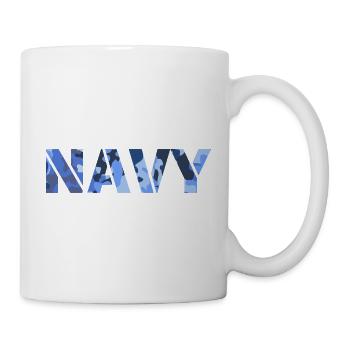 NAVY camouflage pattern - Mug - white - Right