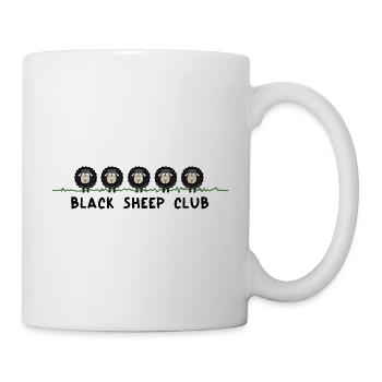 Black Sheep Club – lustiges Schafe Motiv - Tasse - Weiß - Rechts