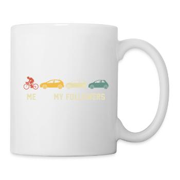 Moi et mes abonnés Cadeau drôle de cycliste - Mug blanc - blanc - Droite