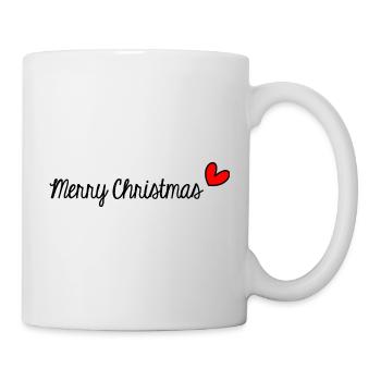WEIHNACHTEN. FROHE WEIHNACHTEN. FROHE WEIHNACHTEN. WEIHNACHTSMANN - Tasse - Weiß - Rechts