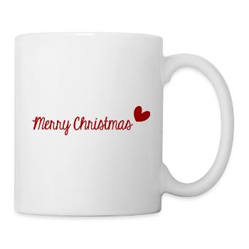 WEIHNACHTEN. FROHE WEIHNACHTEN. FROHE WEIHNACHTEN. WEIHNACHTSMANN - Tasse - Weiß - Rechts