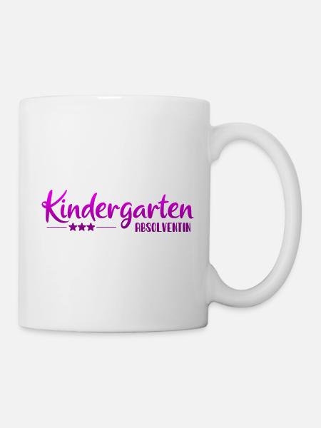 Kindergarten Absolventin - Einschulung - Kita - Tasse - Weiß