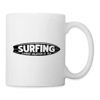 Surfing Summer Holidays by the Sea Vintage Style - Mug - white - Right