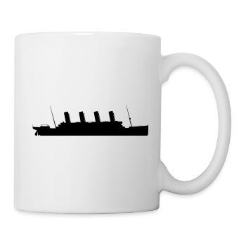 Titanic Silhouette Ship Design Minimaliste - Mug blanc - blanc - Droite