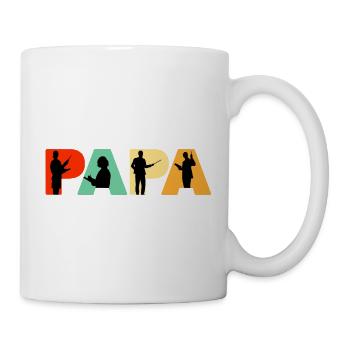 Silhouette professionnelle éducative Papa Enseignant - Mug blanc - blanc - Droite