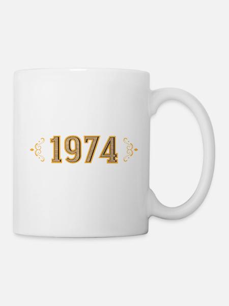 Legende seit 1974, Retro 1974 - Tasse - Weiß