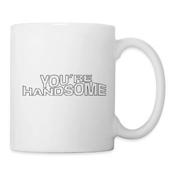 Tu es jolie – un design stylé avec des compliments - Mug blanc - blanc - Droite