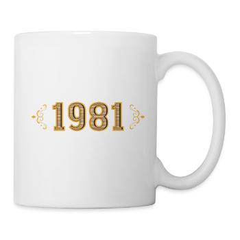 Legende seit 1981 Retro 1981 - Tasse - Weiß - Rechts