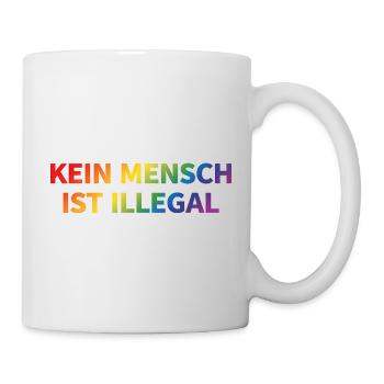 Personne n’est illégal arc-en-ciel - Mug blanc - blanc - Droite