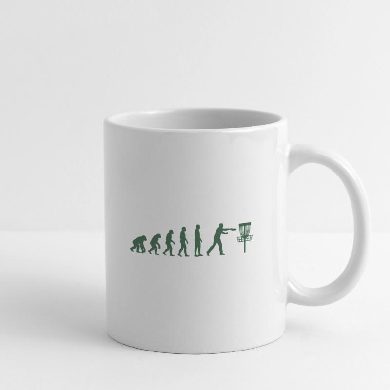 Disc Golf Evolution Funny Disc Golfer Flying Disc Mug