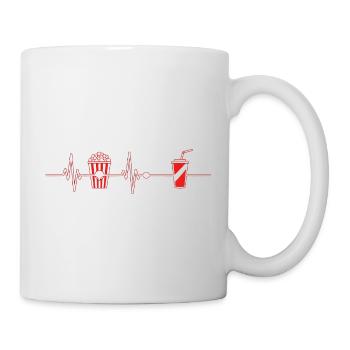 Battement de cœur popcorn - Mug blanc - blanc - Droite