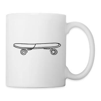Skateboard - Tasse - Weiß - Rechts