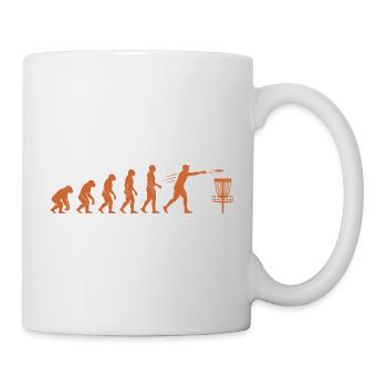 Disc Golf Evolution Funny Disc Golfer Flying Disc - Mug - white - Right