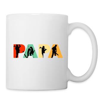Papa Bûcheron, bûcheron, grimpeur d’arbres, arboriste, papa, - Mug blanc - blanc - Droite