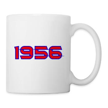 Leuchtende 1956 Neon Print - Tasse - Weiß - Rechts