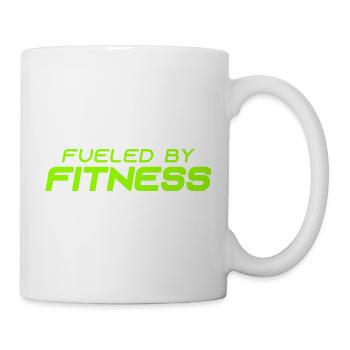 Alimenté par la forme physique - Sport - Salle de sport - Athlétisme - Mug blanc - blanc - Droite