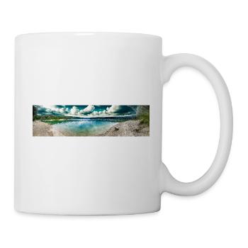 Panoramic Mountain Lake View - Mug - white - Right