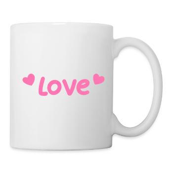Pastel Love and Pink Hearts - Mug - white - Right