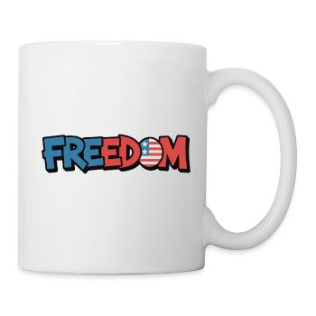 Freedom Typography Statement Design - Mug - white - Right