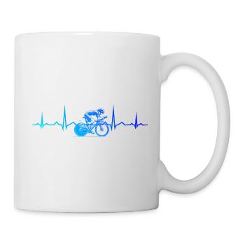 Modern road bike artwork - Mug - white - Right