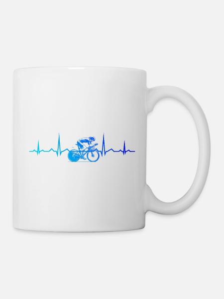 Modernes Roadbike Artwork - Tasse - Weiß