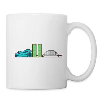 Silhouette urbaine de Bilbao Guggenheim Art moderne en ligne - Mug blanc - blanc - Droite