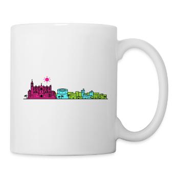 Palma de Mallorca City Skyline Cathedral Line Art - Mug - white - Right